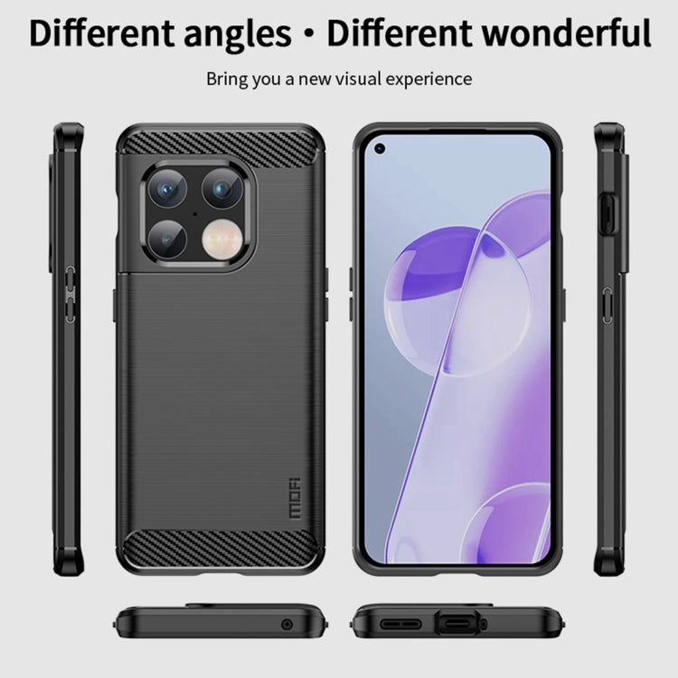 For OnePlus 10 Pro 5G MOFI Gentleness Brushed Carbon Fiber Soft TPU Case(Red) - free shipping - PMC TechLife - Order now!