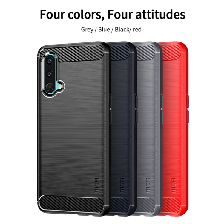 For OnePlus Nord CE 5G MOFI Gentleness Brushed Carbon Fiber Soft TPU Case(Blue) - OnePlus Cases by MOFI | Online Shopping South Africa | PMC Jewellery