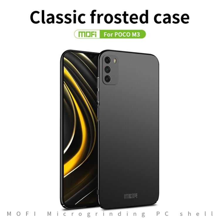 For Xiaomi Poco M3 / Redmi 9T MOFI Frosted PC Ultra-thin Hard Case(Blue) - Xiaomi Cases by MOFI | Online Shopping South Africa | PMC TechLife