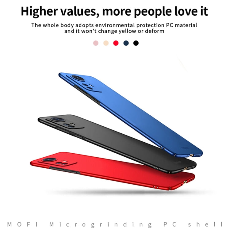 For Xiaomi 12 / 12X MOFI Frosted PC Ultra-thin Hard Phone Case(Red) - Xiaomi Cases by MOFI | Online Shopping South Africa | PMC TechLife