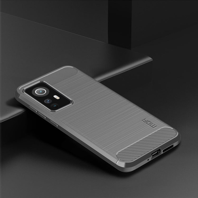 For Xiaomi 12 / 12X MOFI Gentleness Brushed Carbon Fiber Soft TPU Case(Gray) - Xiaomi Cases by MOFI | Online Shopping South Africa | PMC Jewellery | Buy Now Pay Later Mobicred