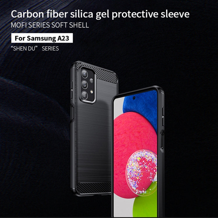 For Samsung Galaxy A23 / M23 / F23 MOFI Gentleness Series Brushed Texture Carbon Fiber Soft TPU Case(Black) - Galaxy Phone Cases by MOFI | Online Shopping South Africa | PMC Jewellery