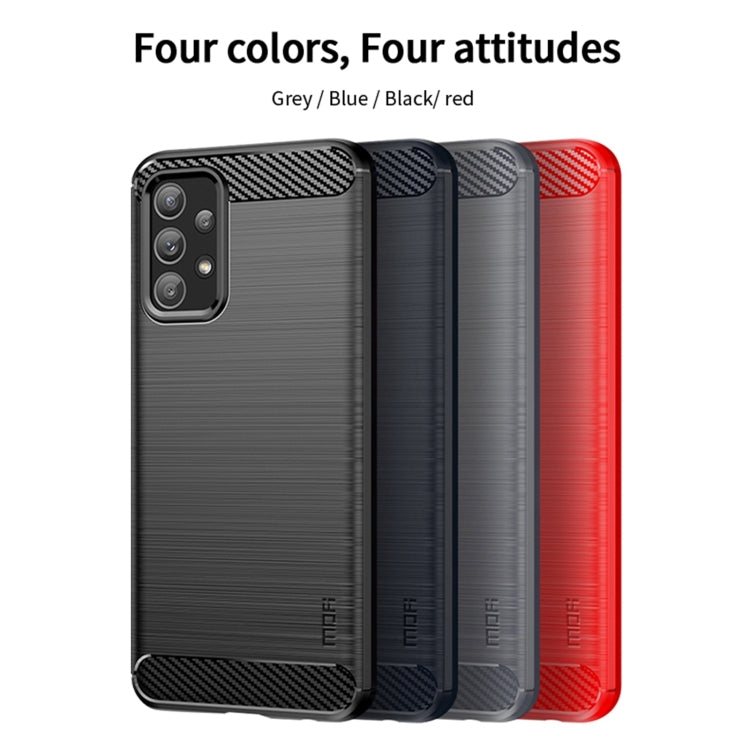 For Samsung Galaxy A23 / M23 / F23 MOFI Gentleness Series Brushed Texture Carbon Fiber Soft TPU Case(Gray) - Galaxy Phone Cases by MOFI | Online Shopping South Africa | PMC Jewellery | Buy Now Pay Later Mobicred