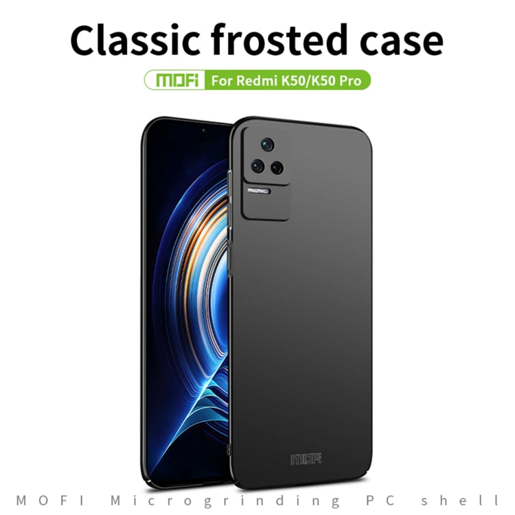 For Xiaomi Redmi K50 / K50 Pro MOFI Frosted PC Ultra-thin Hard  Phone Case(Blue) - Xiaomi Cases by MOFI | Online Shopping South Africa | PMC Jewellery