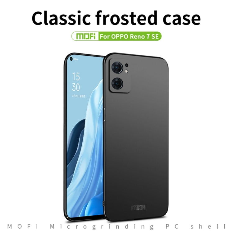 For OPPO Reno7 SE MOFI Frosted PC Ultra-thin Hard Case(Black) - OPPO Cases by MOFI | Online Shopping South Africa | PMC Jewellery