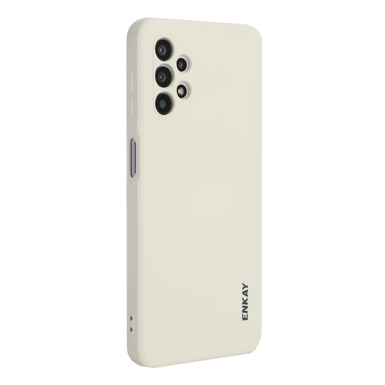 For Samsung Galaxy A32 5G ENKAY Liquid Silicone Soft Shockproof Phone Case(Beige) - Galaxy Phone Cases by ENKAY | Online Shopping South Africa | PMC TechLife