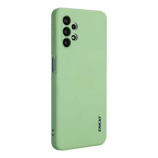 For Samsung Galaxy A32 5G ENKAY Liquid Silicone Soft Shockproof Phone Case(Light Green) - Galaxy Phone Cases by ENKAY | Online Shopping South Africa | PMC Jewellery