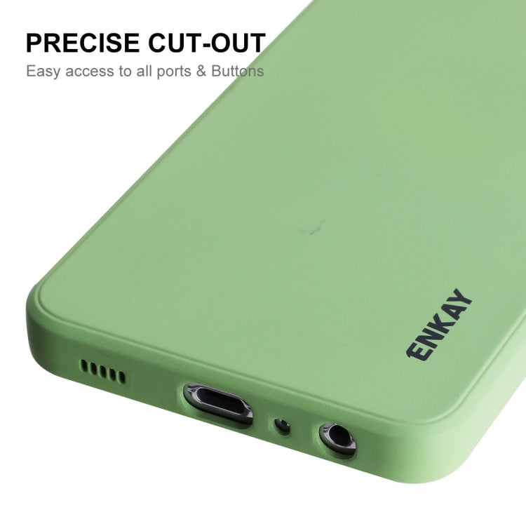 For Samsung Galaxy A32 5G ENKAY Liquid Silicone Soft Shockproof Phone Case(Beige) - Galaxy Phone Cases by ENKAY | Online Shopping South Africa | PMC Jewellery