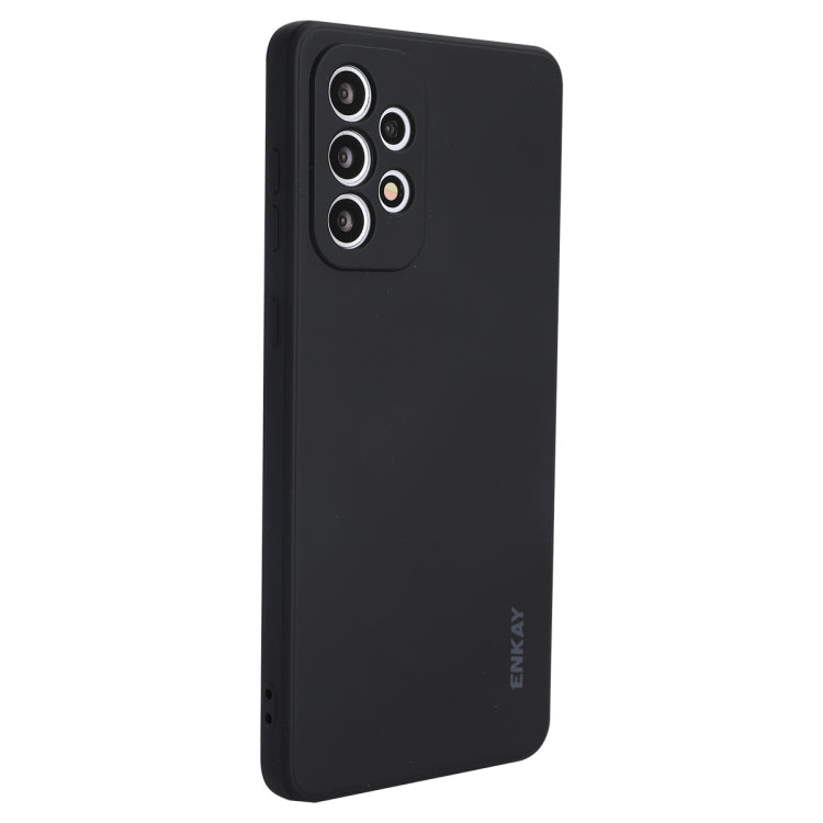 For Samsung Galaxy A73 5G ENKAY Liquid Silicone Soft Shockproof Phone Case(Black) - Galaxy Phone Cases by ENKAY | Online Shopping South Africa | PMC TechLife
