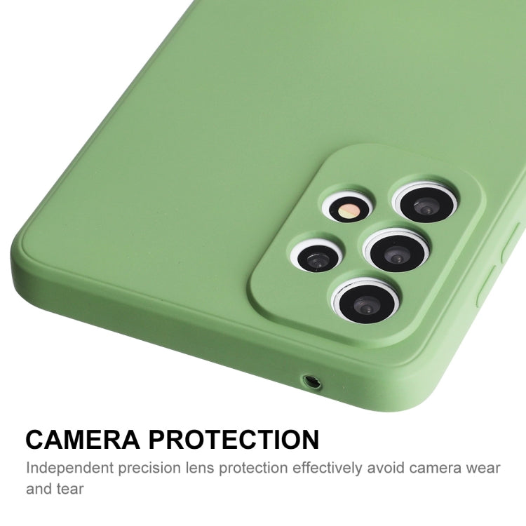 For Samsung Galaxy A73 5G ENKAY Liquid Silicone Soft Shockproof Phone Case(Light Green) - Galaxy Phone Cases by ENKAY | Online Shopping South Africa | PMC Jewellery