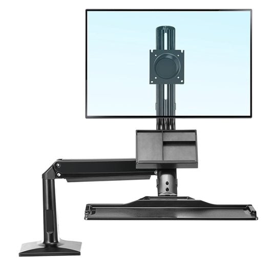 NORTH BAYOU NB35 Ergonomic 19-27 Inch Monitor Holder with Foldable Keyboard Tray Full Motion Sit-Stand Workstation - Laptop Stand by PMC Jewellery | Online Shopping South Africa | PMC Jewellery | Buy Now Pay Later Mobicred