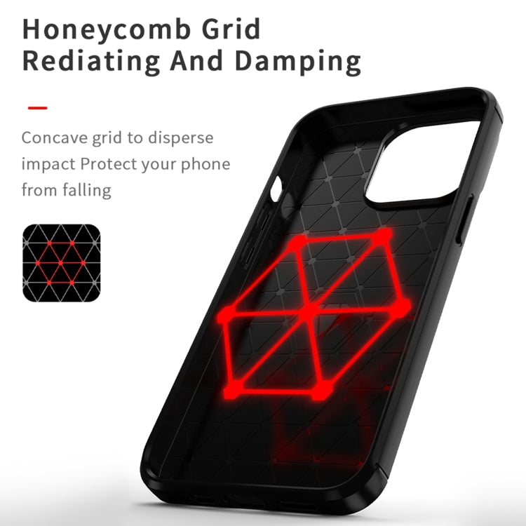 For iPhone 14 Pro MOFI Gentleness Brushed Texture Carbon Fiber TPU Phone Case (Gray) - iPhone 14 Pro Cases by MOFI | Online Shopping South Africa | PMC TechLife