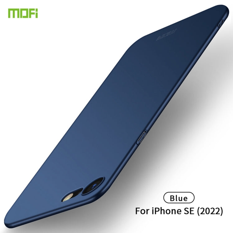 For iPhone SE 2022 / 2020 MOFI Frosted PC Ultra-thin Hard Case(Blue) - iPhone SE 2022 / 2020 / 8 / 7 Cases by MOFI | Online Shopping South Africa | PMC Jewellery