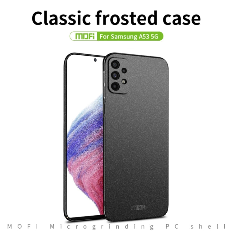 For Samsung Galaxy A53 5G MOFI Fandun Series Frosted PC Ultra-thin All-inclusive Phone Case(Blue) - Galaxy Phone Cases by MOFI | Online Shopping South Africa | PMC Jewellery