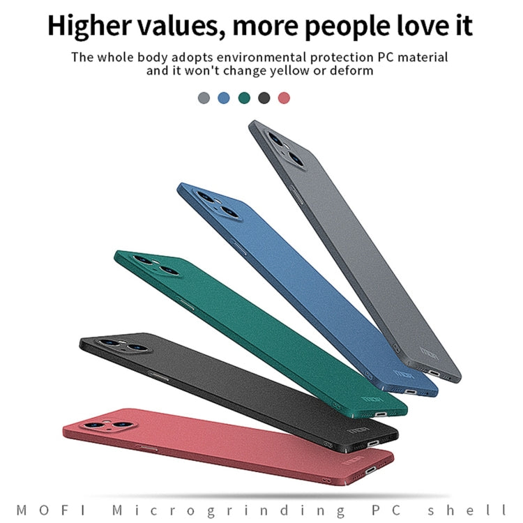 For iPhone 14 Plus  MOFI Fandun Series Frosted PC Ultra-thin Phone Case(Blue) - free shipping - PMC TechLife - Order now!