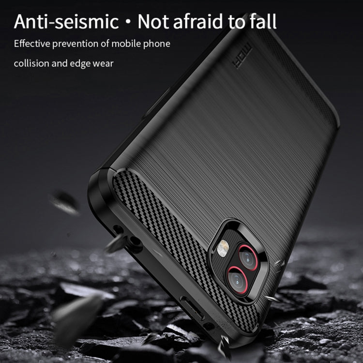 For Samsung Galaxy Xcover6 Pro / Xcover Pro 2 MOFI Gentleness Brushed Carbon Fiber Soft TPU Case(Black) -  by MOFI | Online Shopping South Africa | PMC Jewellery | Buy Now Pay Later Mobicred