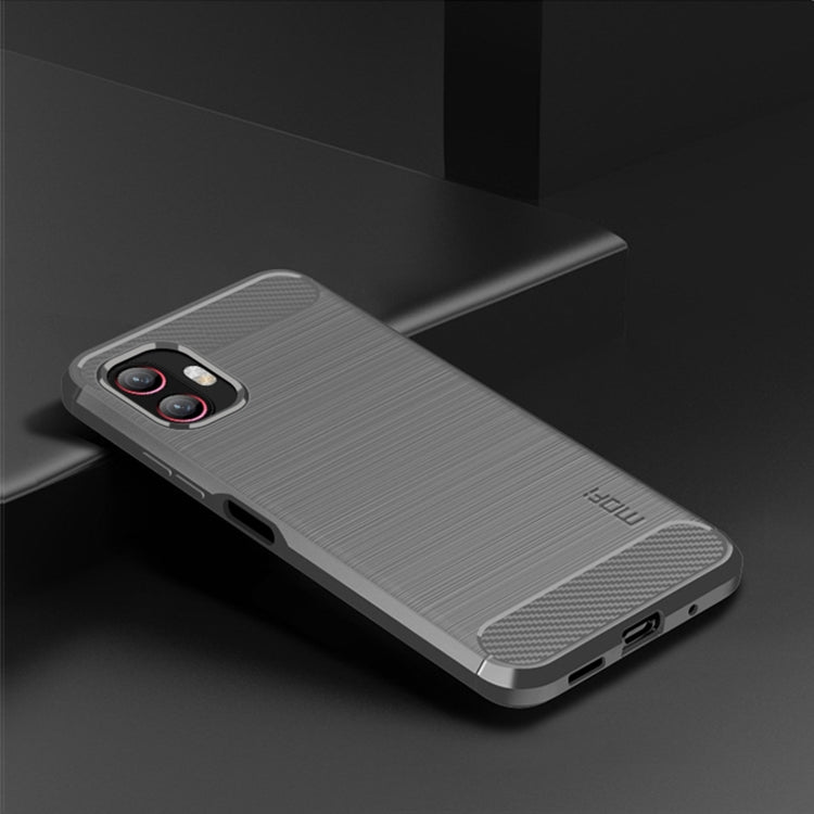 For Samsung Galaxy Xcover6 Pro / Xcover Pro 2 MOFI Gentleness Brushed Carbon Fiber Soft TPU Case(Gray) -  by MOFI | Online Shopping South Africa | PMC Jewellery