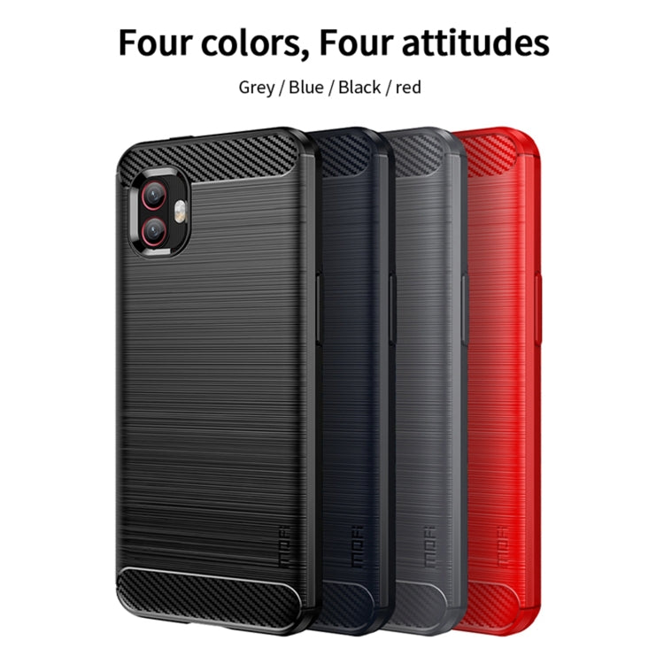 For Samsung Galaxy Xcover6 Pro / Xcover Pro 2 MOFI Gentleness Brushed Carbon Fiber Soft TPU Case(Gray) -  by MOFI | Online Shopping South Africa | PMC Jewellery