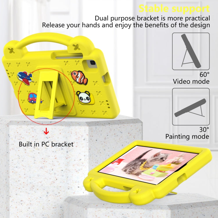 For Huawei MediaPad M5 8.4 Handle Kickstand Children EVA Shockproof Tablet Case(Yellow) - Huawei by PMC TechLife | Online Shopping South Africa | PMC TechLife | Buy Now Pay Later Mobicred