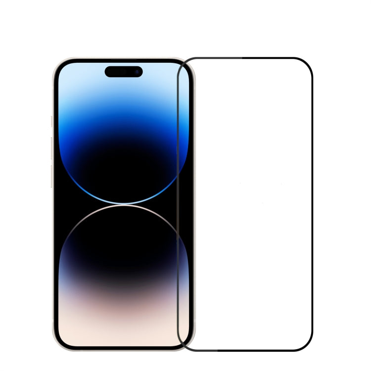 For iPhone 14 Pro MOFI 9H 2.5D Full Screen Tempered Glass Film(Black) - iPhone 14 Pro Tempered Glass by MOFI | Online Shopping South Africa | PMC TechLife