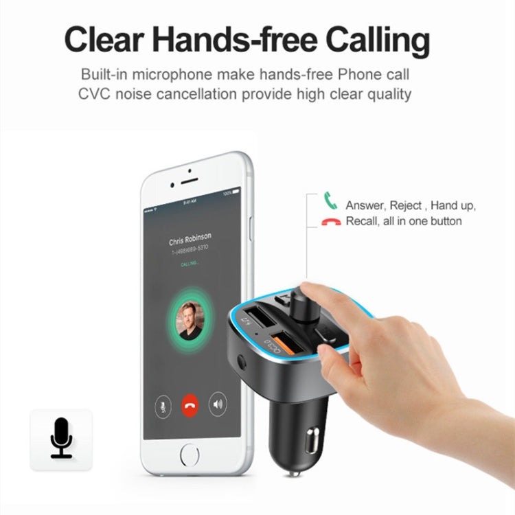 T25S Car MP3 Player Multi-function BT5.0 Dual USB Chargers - Bluetooth Car Kits by PMC TechLife | Online Shopping South Africa | PMC TechLife | Buy Now Pay Later Mobicred