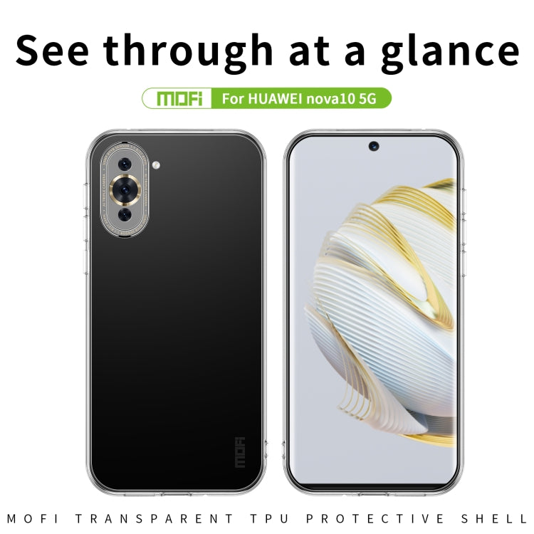 For Huawei Nova 10 5G MOFI Ming Series Ultra-thin TPU Phone Case(Transparent) - Huawei Cases by MOFI | Online Shopping South Africa | PMC Jewellery