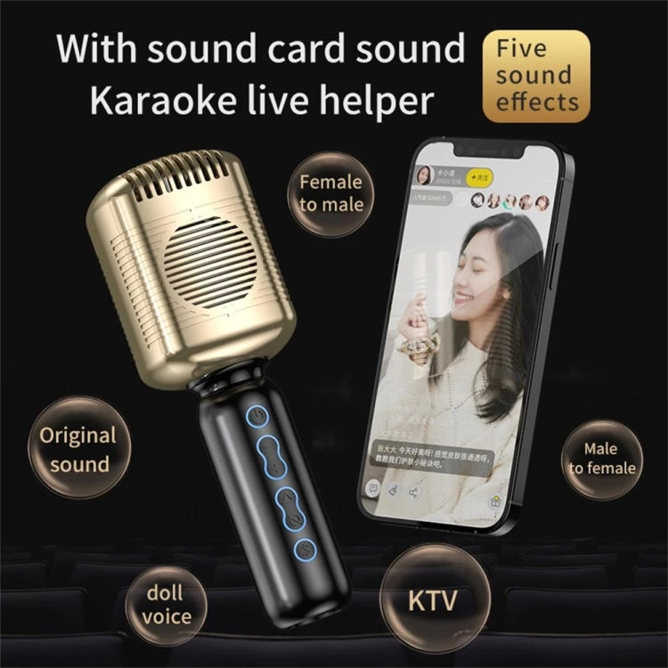 KM600 Wireless Microphone TWS Handheld Noise Reduction Smart Bluetooth-compatible Condenser Mic Music Player for Singing(Sliver) - Microphone by PMC TechLife | Online Shopping South Africa | PMC TechLife | Buy Now Pay Later Mobicred