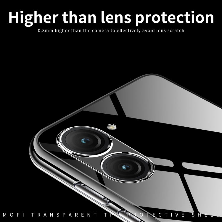 For Asus Zenfone9 MOFI Ming Series Ultra-thin TPU Phone Case(Transparent) - ASUS Cases by MOFI | Online Shopping South Africa | PMC TechLife | Buy Now Pay Later Mobicred
