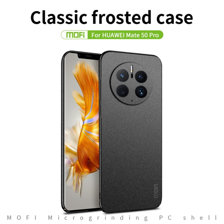 For Huawei Mate 50 Pro MOFI Fandun Series Frosted Ultra-thin PC Hard Phone Case(Black) - Huawei Cases by MOFI | Online Shopping South Africa | PMC Jewellery