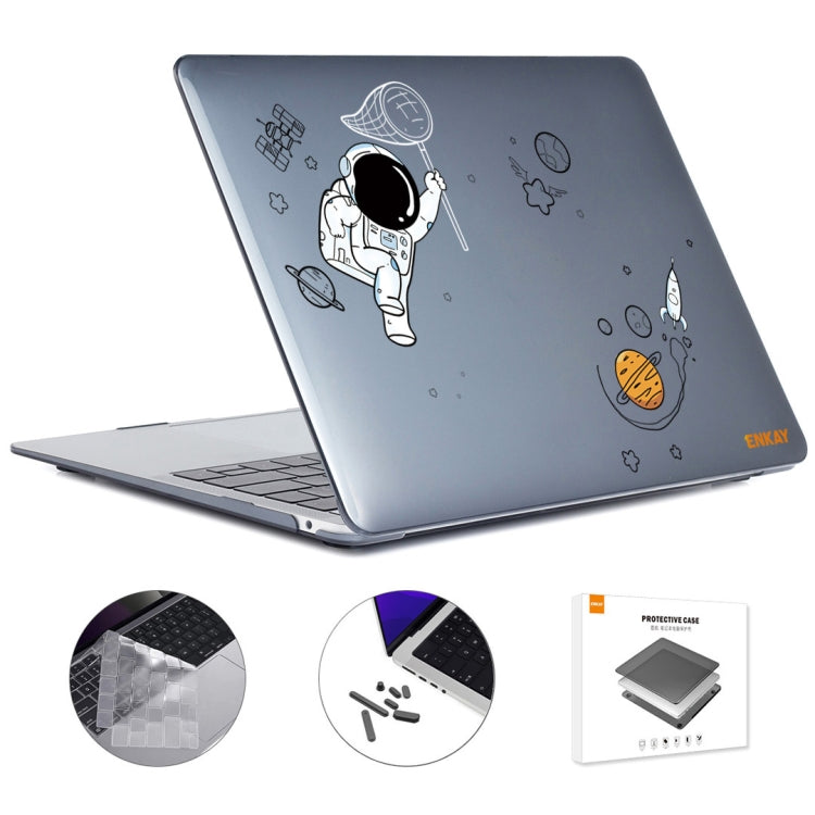 For MacBook Pro 14.2 A2442/A2779 2023 ENKAY Hat-Prince 3 in 1 Spaceman Pattern Laotop Protective Crystal Case with TPU Keyboard Film / Anti-dust Plugs, Version:EU(Spaceman No.2) - MacBook Pro Cases by ENKAY | Online Shopping South Africa | PMC Jewellery | Buy Now Pay Later Mobicred