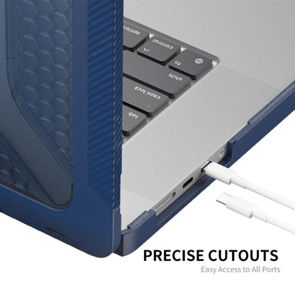 For MacBook Pro 14.2 A2442/A2779 2023 ENKAY Hat-Prince 3 in 1 Protective Bracket  Case Cover Hard Shell with TPU Keyboard Film / Anti-dust Plugs, Version:US(Blue) - MacBook Pro Cases by ENKAY | Online Shopping South Africa | PMC Jewellery | Buy Now Pay Later Mobicred