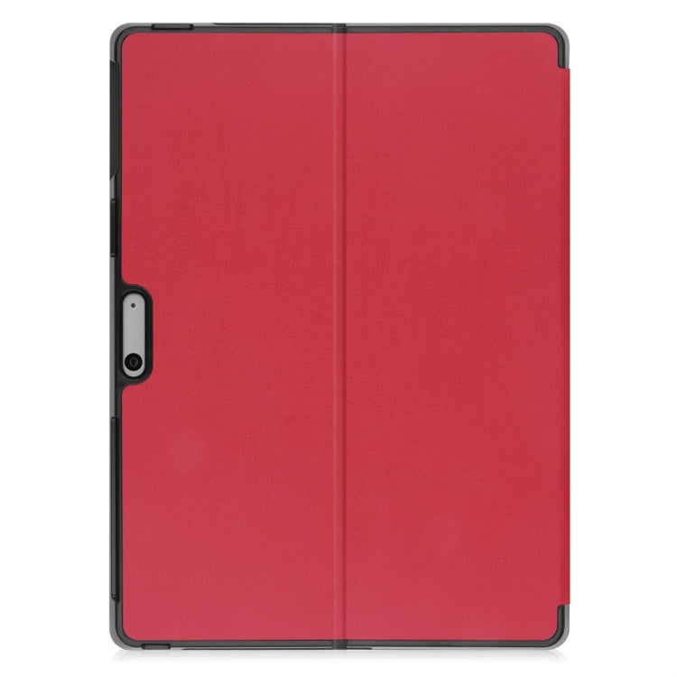For Microsoft Surface Pro 9 JUNSUNMAY Custer Solid Color 3-Fold Stand Leather Tablet Case(Red) - Microsoft by JUNSUNMAY | Online Shopping South Africa | PMC TechLife | Buy Now Pay Later Mobicred