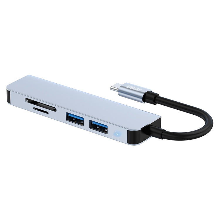 ENKAY Hat-Prince 5 in 1 Docking Station Adapter HUB SD/TF Card Reader, Interface:Type-C - USB HUB by ENKAY | Online Shopping South Africa | PMC Jewellery | Buy Now Pay Later Mobicred