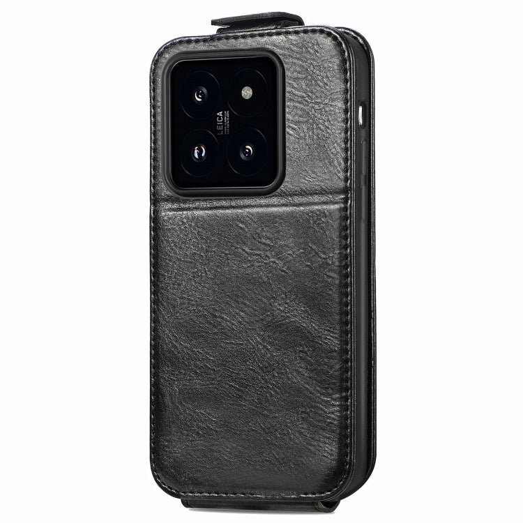 For Xiaomi 14 Pro Zipper Wallet Vertical Flip Leather Phone Case(Black) - 14 Pro Cases by PMC Jewellery | Online Shopping South Africa | PMC Jewellery | Buy Now Pay Later Mobicred