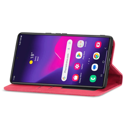 For Samsung Galaxy S25 Ultra 5G Retro Skin Feel Magnetic Leather Phone Case(Red) - Galaxy S25 Ultra 5G Cases by PMC Jewellery | Online Shopping South Africa | PMC Jewellery | Buy Now Pay Later Mobicred