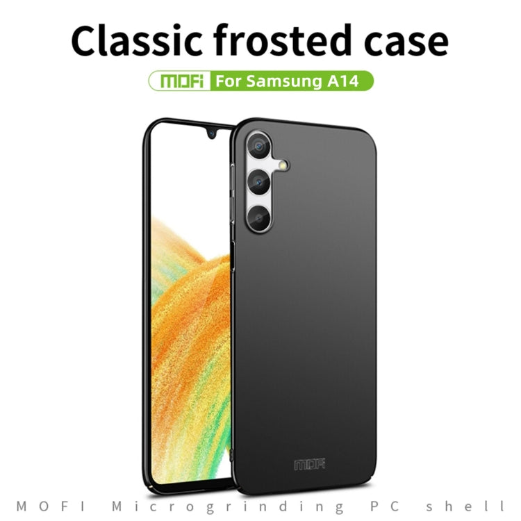For Samsung Galaxy A14 4G / 5G MOFI Frosted PC Ultra-thin Hard Case(Blue) - Galaxy Phone Cases by MOFI | Online Shopping South Africa | PMC TechLife | Buy Now Pay Later Mobicred