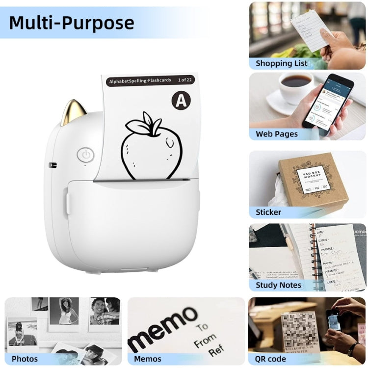 C23 Portable Mini Printer Thermal Printer - Printer by PMC TechLife | Online Shopping South Africa | PMC TechLife | Buy Now Pay Later Mobicred