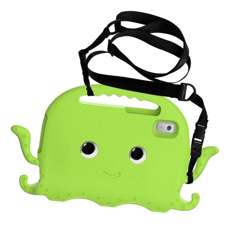 For Lenovo Tab M9 2023 Octopus Style EVA Hybrid PC Shockproof Tablet Case with Strap(Grass Green) - Lenovo by PMC TechLife | Online Shopping South Africa | PMC TechLife | Buy Now Pay Later Mobicred
