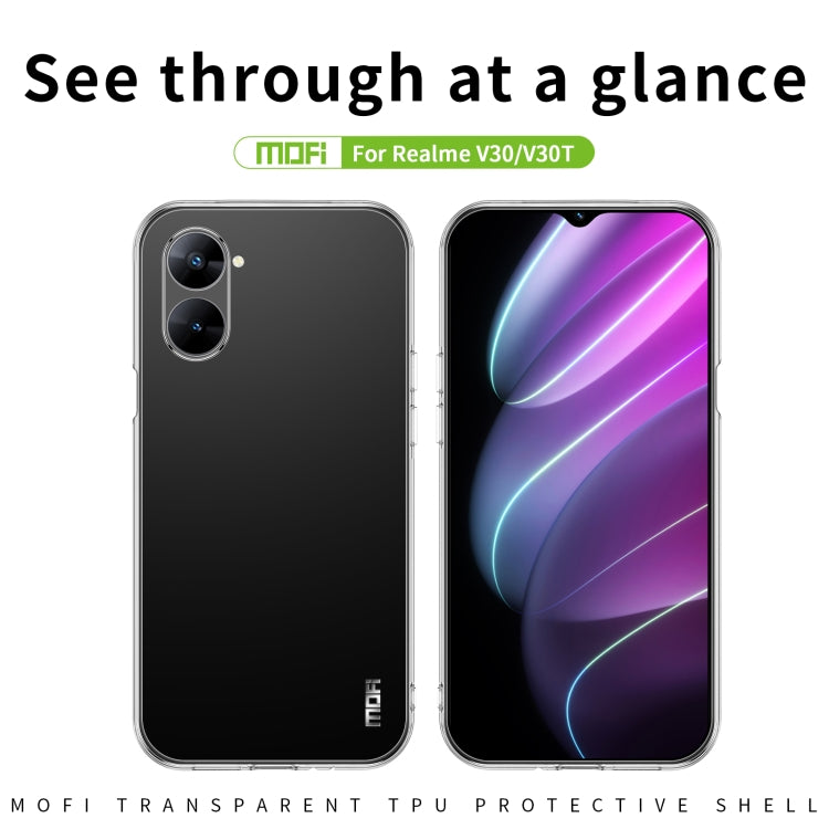 For Realme V30 / V30T MOFI Ming Series Ultra-thin TPU Phone Case(Transparent) - Realme Cases by MOFI | Online Shopping South Africa | PMC Jewellery