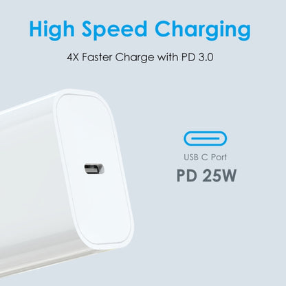 NORTHJO NOPD2501 PD 25W USB-C / Type-C Single Port Fast Charger, Plug Type:US Plug(White) - USB Charger by NORTHJO | Online Shopping South Africa | PMC Jewellery | Buy Now Pay Later Mobicred