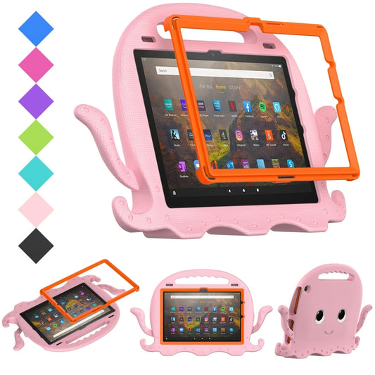 For Amazon Kindle Fire HD10 2021 Octopus Style EVA + PC Tablet Case with Strap(Pink) - Amazon by PMC Jewellery | Online Shopping South Africa | PMC Jewellery | Buy Now Pay Later Mobicred