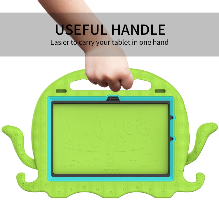 For Amazon Kindle Fire HD10 2021 Octopus Style EVA + PC Tablet Case with Strap(Grass Green) - Amazon by PMC TechLife | Online Shopping South Africa | PMC TechLife | Buy Now Pay Later Mobicred