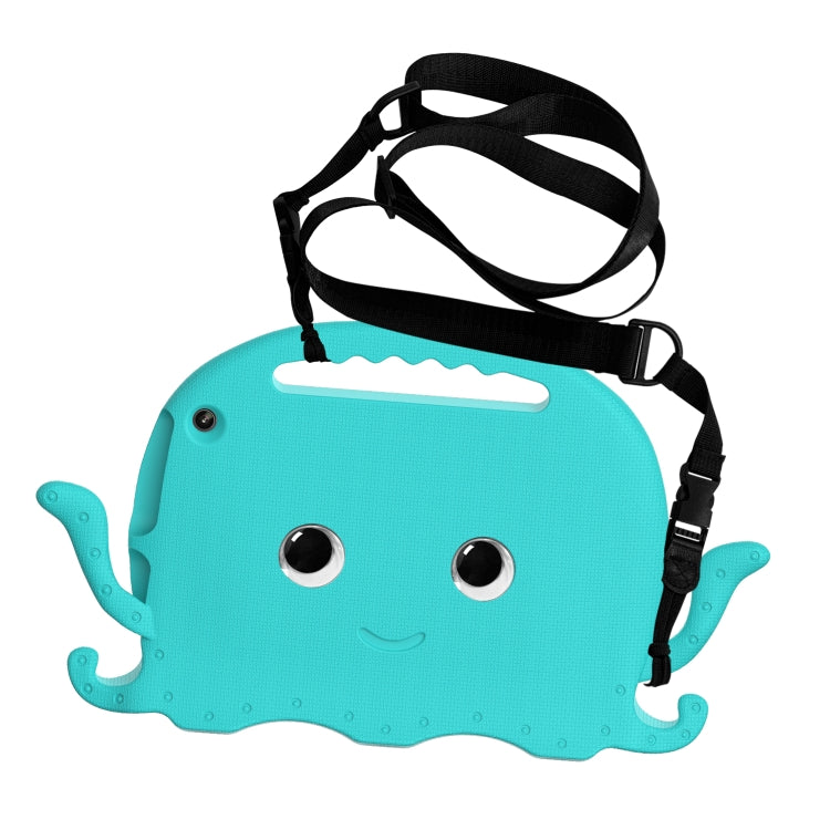 For Amazon Kindle Fire HD10 2021 Octopus Style EVA + PC Tablet Case with Strap(Glacial Green) - Amazon by PMC TechLife | Online Shopping South Africa | PMC TechLife | Buy Now Pay Later Mobicred