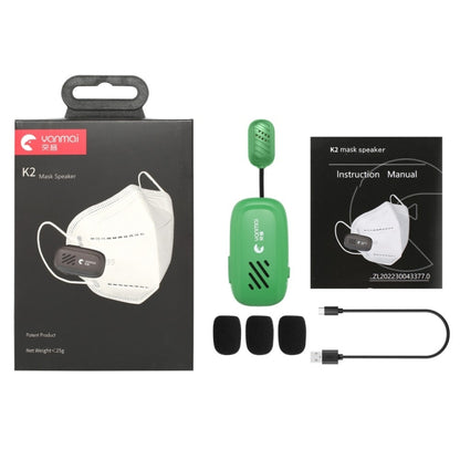 Yanmai K2 Portable Mini Wireless Bluetooth Lapel Microphone(Green) - Microphone by Yanmai | Online Shopping South Africa | PMC Jewellery | Buy Now Pay Later Mobicred