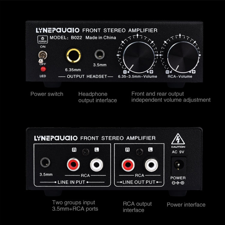 B022 Pre-Stereo Signal Amplifier Volume Booster Headphones Active Speaker Preamp Audio Amplifier -  by PMC TechLife | Online Shopping South Africa | PMC TechLife | Buy Now Pay Later Mobicred