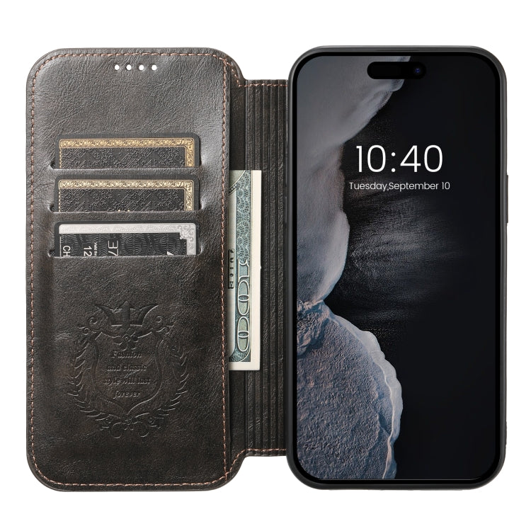 For iPhone 13 Suteni J05 Leather Magnetic Magsafe Phone Case(Black) - iPhone 13 Cases by Suteni | Online Shopping South Africa | PMC Jewellery | Buy Now Pay Later Mobicred