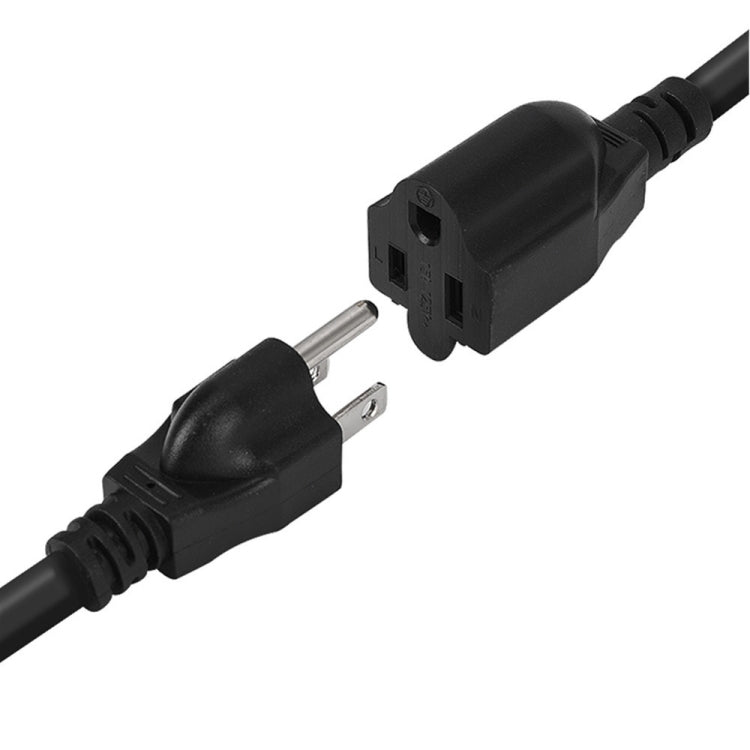 JUNSUNMAY US 1.6FT NEMA 5-15P 1 to 2 Way Outlet NEMA 5-15R SJT 16AWG 3 Prong Power Cable Wire Extender - Power Cord by JUNSUNMAY | Online Shopping South Africa | PMC Jewellery | Buy Now Pay Later Mobicred