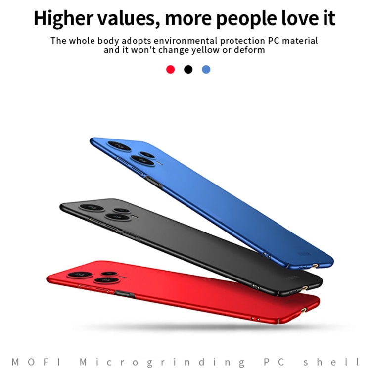 For?Redmi Note 12 Turbo 5G MOFI Micro-Frosted PC Ultra-thin Hard Phone Case(Black) - Xiaomi Cases by MOFI | Online Shopping South Africa | PMC TechLife