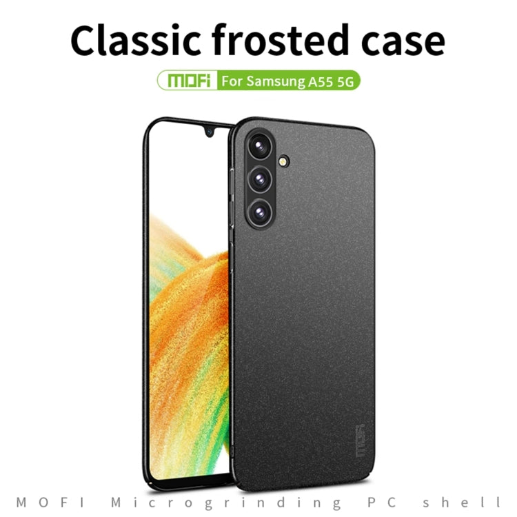 For Samsung Galaxy A55 5G MOFI Fandun Series Frosted PC Ultra-thin All-inclusive Phone Case(Gray) - Galaxy Phone Cases by MOFI | Online Shopping South Africa | PMC Jewellery