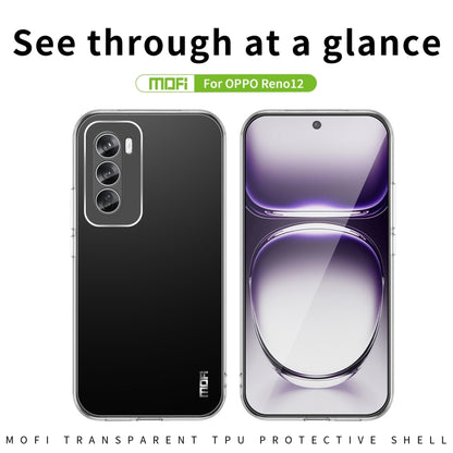 For OPPO Reno12 Global MOFI Ming Series Transparent Ultra-thin TPU Phone Case(Transparent) - Reno12 Cases by MOFI | Online Shopping South Africa | PMC Jewellery | Buy Now Pay Later Mobicred